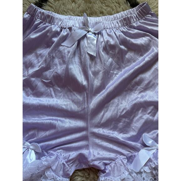 Vintage Lace Satin Bubble Bloomers Underwear Knickers Panties Lolita Shorts - Picture 2 of 13